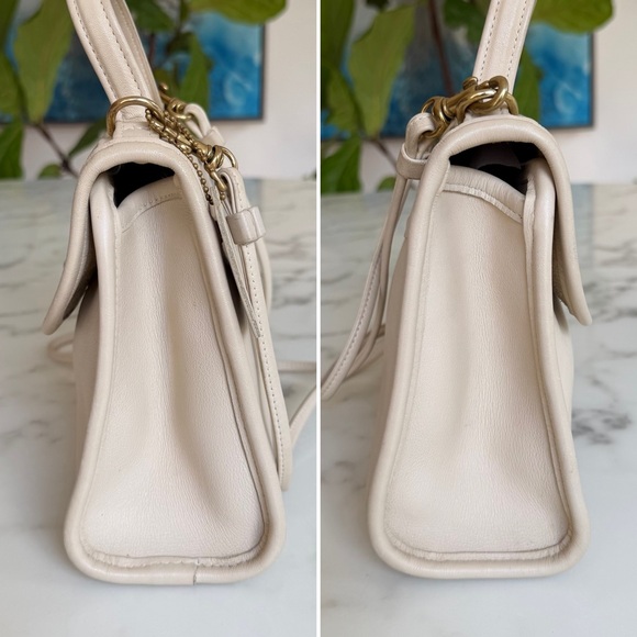 COACH Vintage Regina Top Handle Satchel Turnlock Crossbody Bag 9983 Bone Leather - Picture 3 of 16